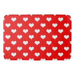Red Heart Love Design Bath Mat