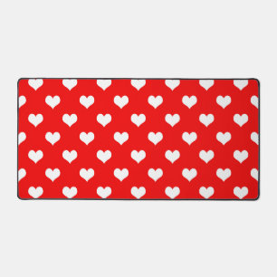 Red Heart Love Design Desk Mat