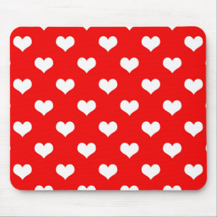 Red Heart Love Design  Mouse Pad
