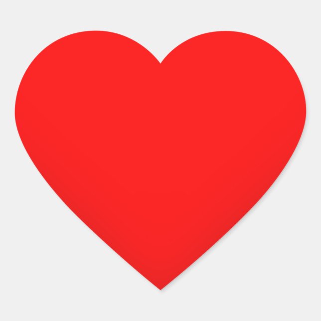 Red Heart Love Heart Sticker (Front)