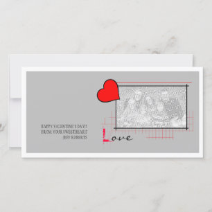 Red Heart Love Holiday Card