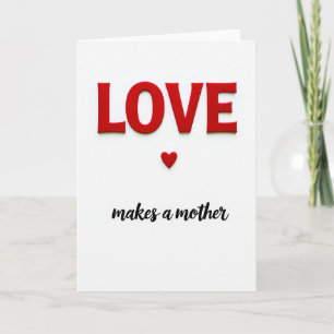 Red Heart Love Mother Card