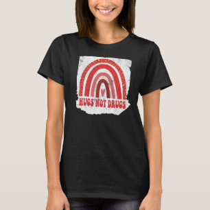 Red Heart Love Rainbow Ribbon Week Kind Hug Octobe T-Shirt