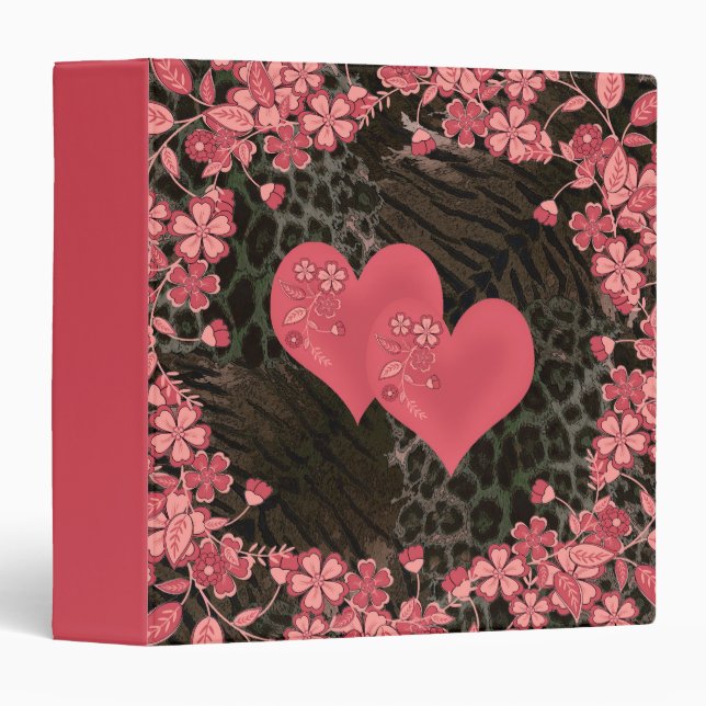 red heart love Valentine's day Binder (Front/Spine)