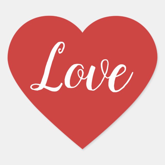 Red Heart Love valentine's day Sticker (Front)