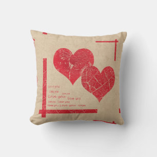 red heart love Valentine's day Throw Pillow