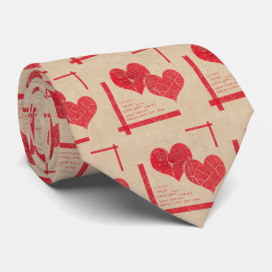 red heart love Valentine's day Tie