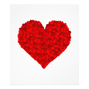 Red Heart Love Valentines for Girlfriend Women Him Photo Print