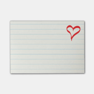 Red Heart Love Wedding, Bridal Showers, Engagement Post-it Notes