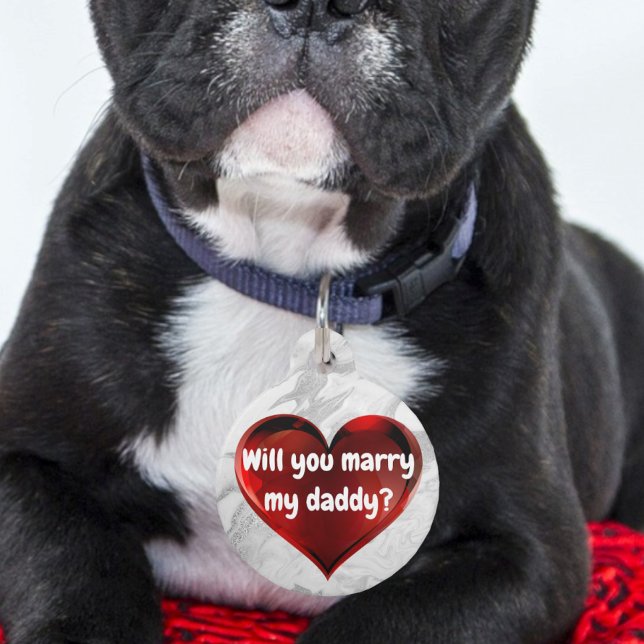 Red Heart Marriage Proposal Dog Tag (Creator Uploaded)