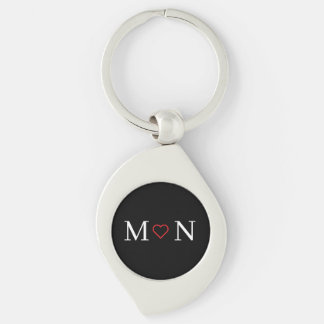 Red Heart monogrammed Keychain