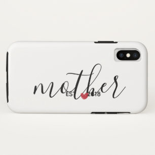 Red Heart Mother Established Year Gift Case-Mate iPhone Case