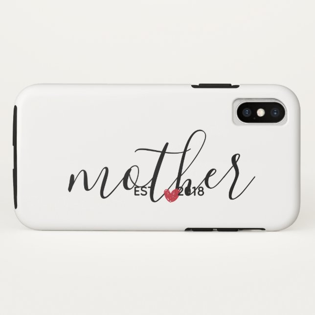Red Heart Mother Established Year Gift Case-Mate iPhone Case (Back (Horizontal))