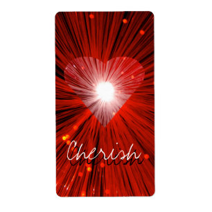 Red Heart 'Name' label