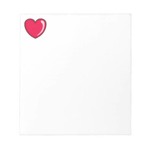 Red Heart Notepad
