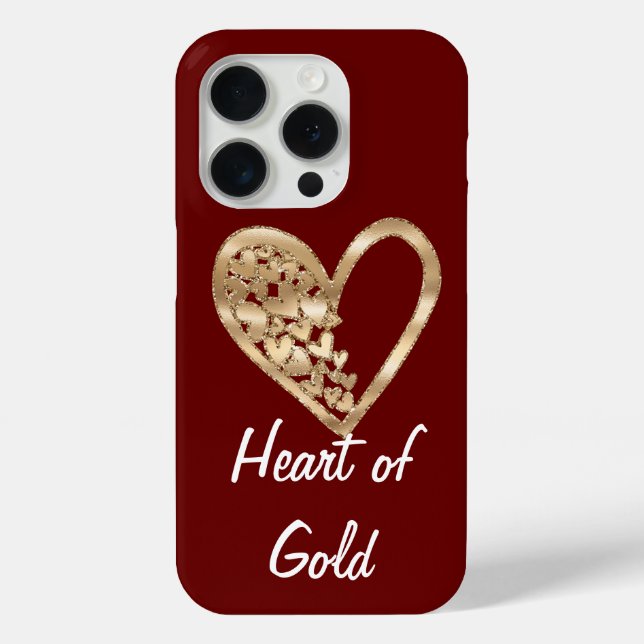 Red Heart of Gold Case-Mate iPhone Case (Back)