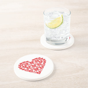 Red HEART of hearts Coaster