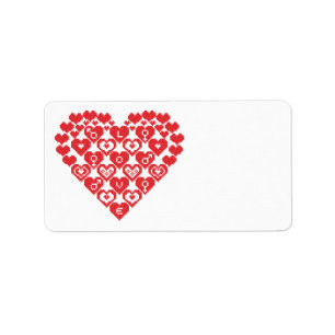 Red HEART of hearts Label