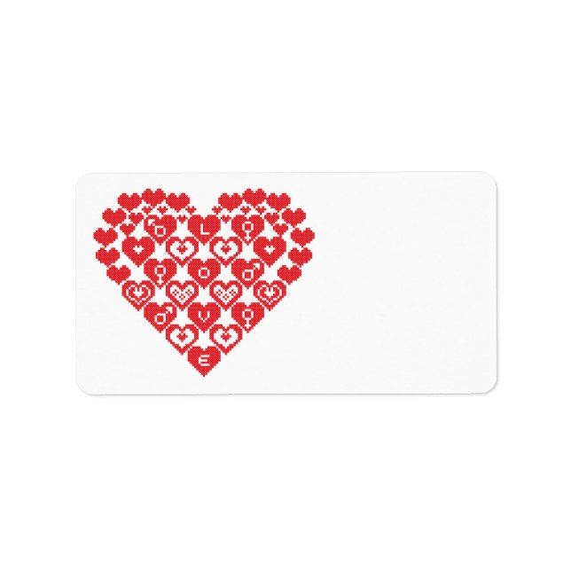 Red HEART of hearts Label (Front)