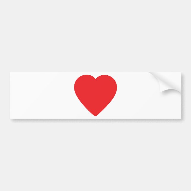 red heart one bumper sticker (Front)