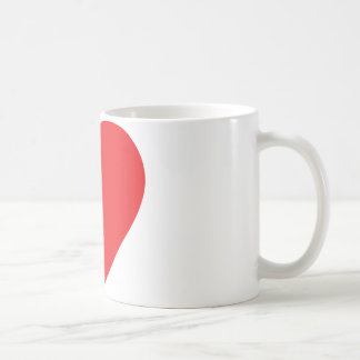 red heart one coffee mug