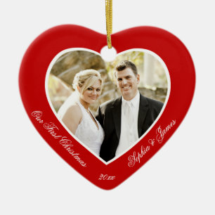 Red Heart Our First Christmas Ornament