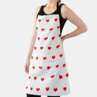 Red Heart Pattern White Modern Cute Gift Stylish