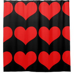 Red Heart Patterns Cute Black Custom Colour Pretty