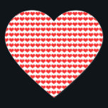 Red Heart Patterns Weddings Valentine's Birthdays Sticker<br><div class="desc">Printed with cute red heart designs!</div>