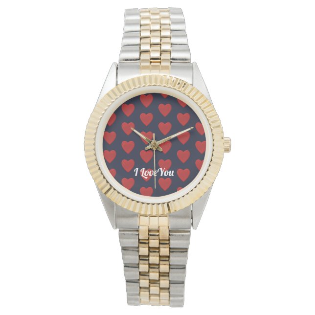 Red Heart ,personalize Watch (Front)