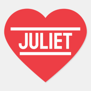 Red Heart Personalized Name Sticker