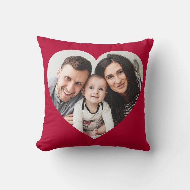 Red Heart Photo coupé Coussin de la Saint Valentin (Recto)