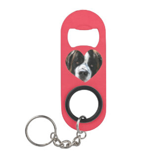 Red Heart Photo Frame  Keychain Bottle Opener