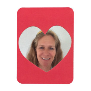 Red Heart Photo Frame Magnet