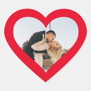 Red Heart Photo in Heart Sticker