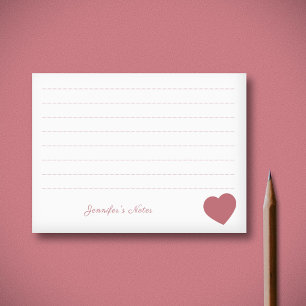 Red Heart Post-it Notes