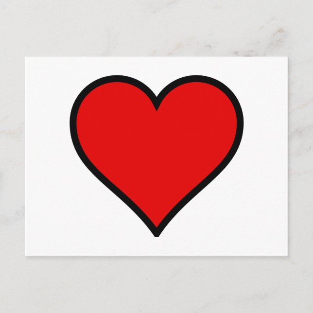 Red Heart Postcard (Front)