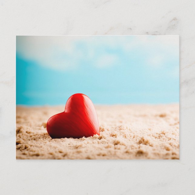 Red heart. postcard (Front)