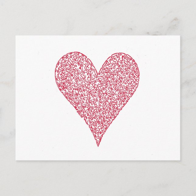 RED HEART POSTCARD (Front)