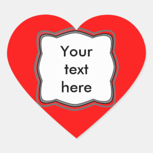 Red Heart Print Sticker