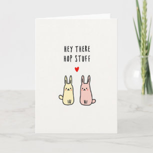Red Heart Rabbits Friend Card