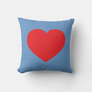 Red Heart & Red Hearts Reversible Throw Pillow