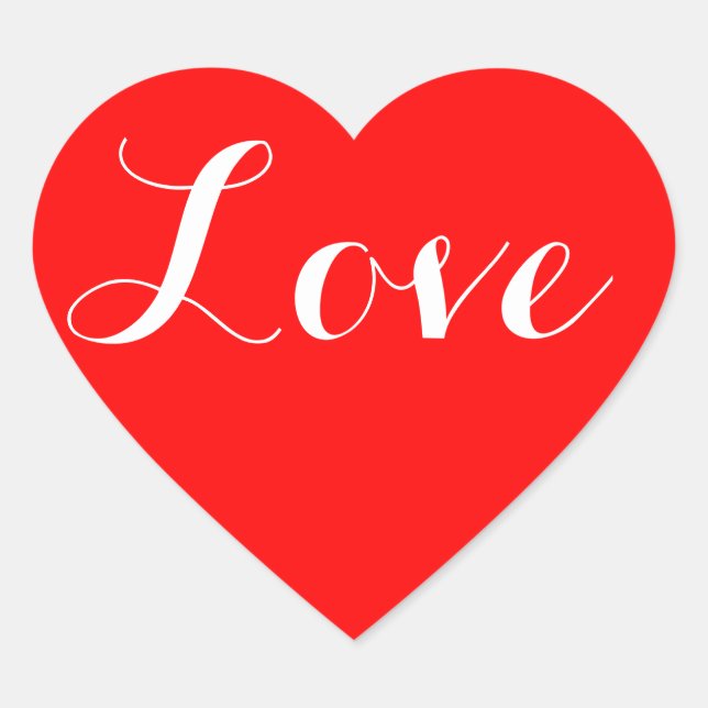 Red Heart Seal with Love in White Lettering (Front)