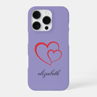 red heart shape colorful background personalized  iPhone 16 pro case