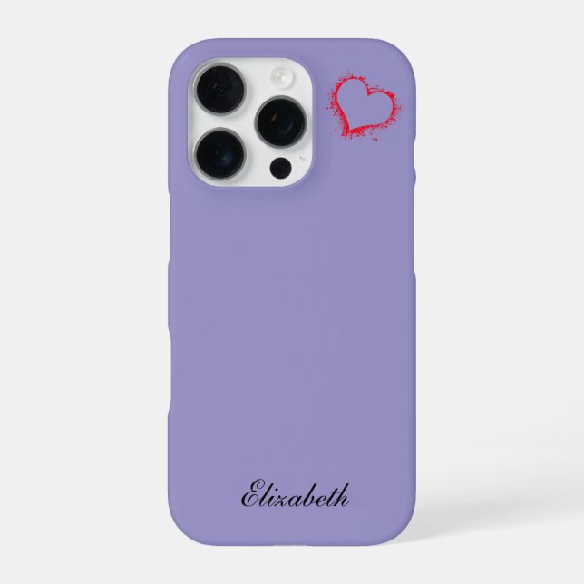 red heart shape colorful background personalized  iPhone case (Back)