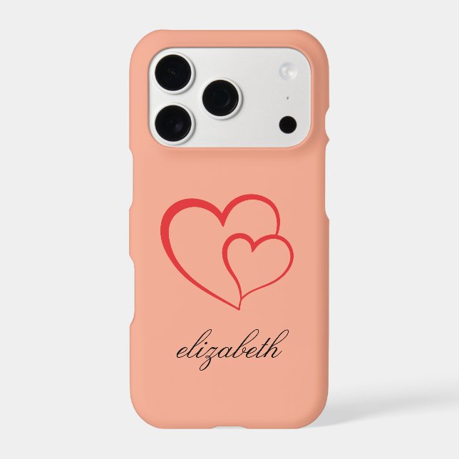 red heart shape colourful background personalized  (Back)