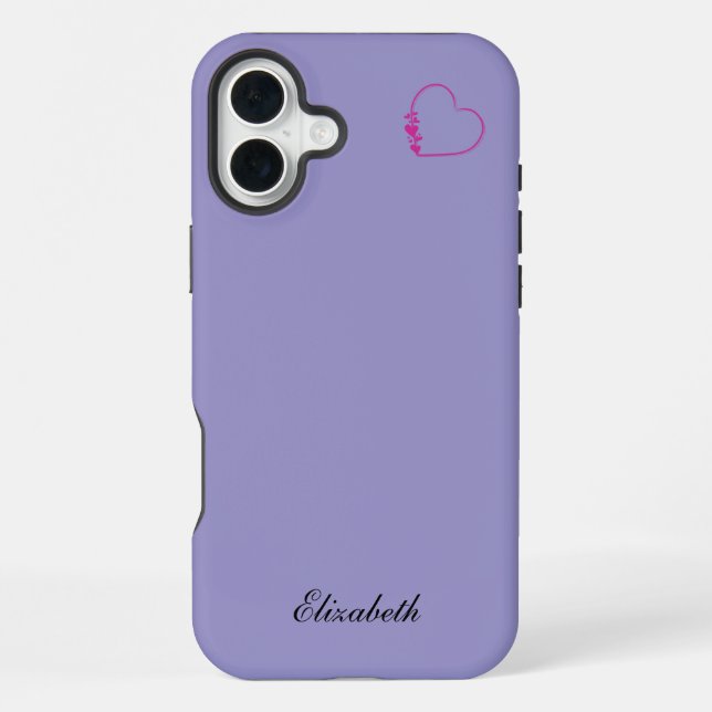 red heart shape colourful background personalized  iPhone case (Back)
