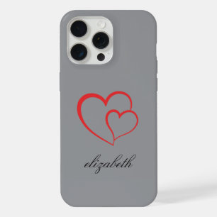 red heart shape colourful background personalized iPhone 15 pro max case