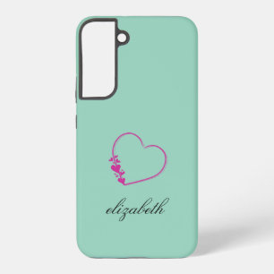 red heart shape colourful background personalized samsung galaxy case