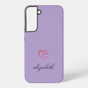 red heart shape colourful background personalized samsung galaxy case
